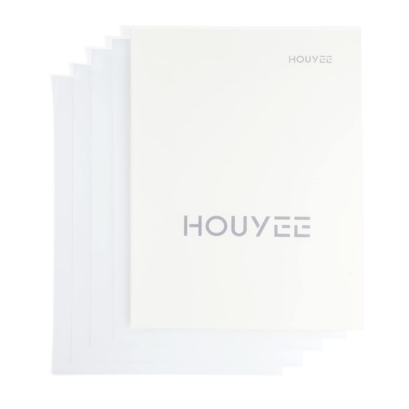 HOUYEE 20 حزمة 15 مل من أغطية العرض التقديمي البلاستيكية، أغطية تقارير شفافة الصقيع، حجم الحروف، 8.5 × 11 بوصة (15 مل، 20P فروست شفاف) - Image 1